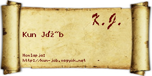 Kun Jób névjegykártya
